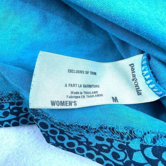Patagonia Teal Vintage Floral 1/4 Zip‎ Hooded Sweatshirt Women’s M - Picture 9 of 11